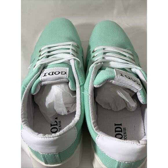 Godi Unisex Sneakers Mens 10 Women’s 11.5 Canvas Nwt Green - Picture 7 of 8